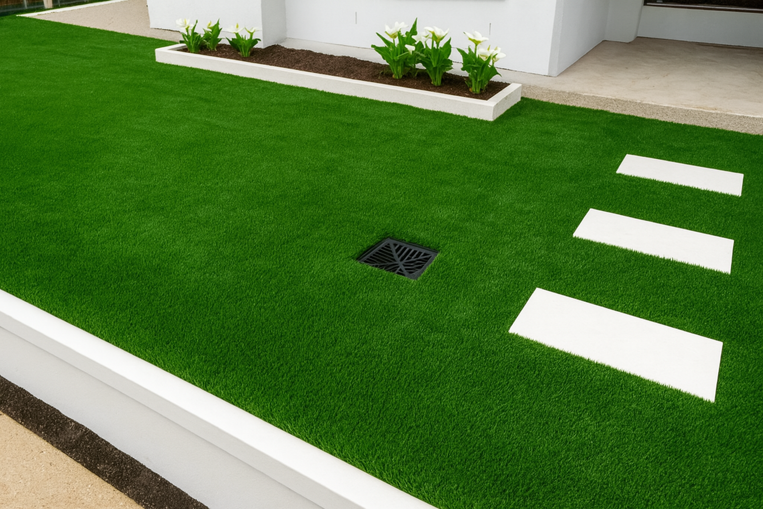 Artificial Turf Drainage System Installation